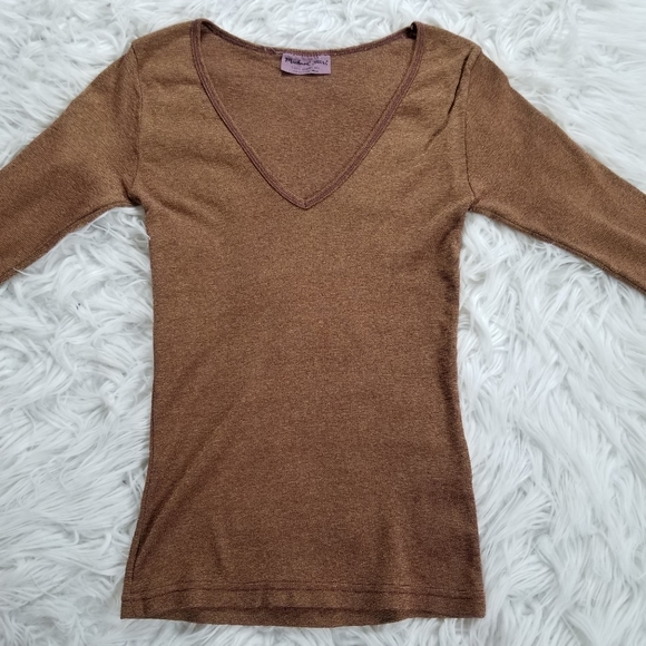 Michael Stars Sparkly Knit Basic Blouse - Picture 5 of 8